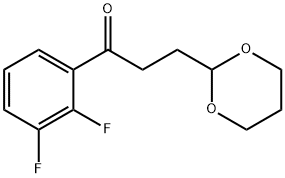 2',3'-DIFLUORO-3-(1,3-DIOXAN-2-YL)PROPIOPHENONE Struktur