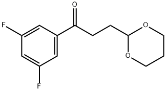 3',5'-DIFLUORO-3-(1,3-DIOXAN-2-YL)PROPIOPHENONE Struktur