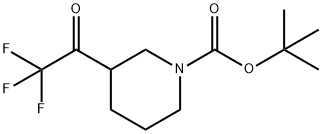 TERT-BUTYL 3-(2,2,2-TRIFLUOROACETYL)PIPERIDINE-1-CARBOXYLATE Struktur