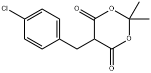 2,2-Dimethyl-5-(4-chlorobenzyl)-1,3-dioxane-4,6-dione Struktur