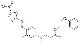 2-phenoxyethyl N-methyl-N-[3-methyl-4-[(5-nitro-2-thiazolyl)azo]phenyl]-beta-alaninate Struktur