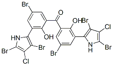 (4-Chloro-3,5-dibromo-1H-pyrrole-2-yl)(2-hydroxy-5-bromophenyl) ketone Struktur