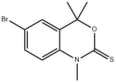 6-BROMO-1,4,4-TRIMETHYL-1H-BENZO[D][1,3]OXAZINE-2(4H)-THIONE Struktur