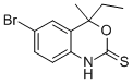 6-Bromo-4-ethyl-4-methyl-1H-benzo[d][1,3]oxazine-2(4H)-thione Struktur