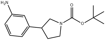 tert-Butyl 3-(3-aminophenyl)pyrrolidine-1-carboxylate Struktur