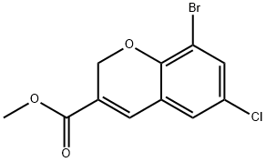 8-BROMO-6-CHLORO-2H-CHROMENE-3-CARBOXYLIC ACID METHYL ESTER Struktur