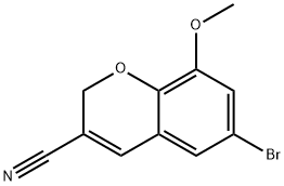 6-BROMO-8-METHOXY-2H-CHROMENE-3-CARBONITRILE Struktur