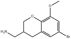 (6-BROMO-8-METHOXY-CHROMAN-3-YL)-METHYLAMINE Struktur