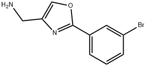 2-(3-BROMO-PHENYL)-OXAZOL-4-YL-METHYLAMINE Struktur