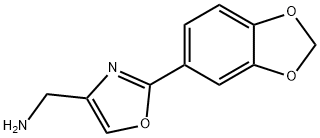 2-BENZO[1,3]DIOXOL-5-YL-OXAZOL-4-YL-METHYLAMINE Struktur