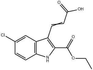 ETHYL 3-(2-CARBOXY-VINYL)-5-CHLORO-1H-INDOLE-2-CARBOXYLATE Struktur