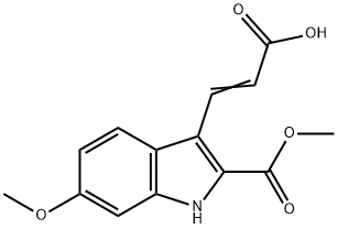 METHYL 3-(2-CARBOXY-VINYL)-6-METHOXY-1H-INDOLE-2-CARBOXYLATE Struktur