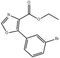 5-(3-BROMO-PHENYL)-OXAZOLE-4-CARBOXYLIC ACID ETHYL ESTER Struktur