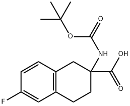 2-(BOC-AMINO)-6-FLUORO-1,2,3,4-TETRAHYDRO-NAPHTHALENE-2-CARBOXYLIC ACID Struktur