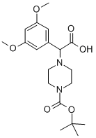 2-(4-BOC-PIPERAZINYL)-2-(3,5-DIMETHOXY-PHENYL)ACETIC ACID Struktur