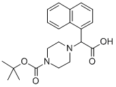 4-(CARBOXY-NAPHTHALEN-1-YL-METHYL)-PIPERAZINE-1-CARBOXYLIC ACID TERT-BUTYL ESTER HYDROCHLORIDE Struktur