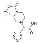 2-(4-BOC-PIPERAZINYL)-2-(3-THIENYL)ACETIC ACID Structure