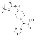 (4-BOC-AMINO-PIPERIDIN-1-YL)-THIOPHEN-3-YL-ACETIC ACID Struktur