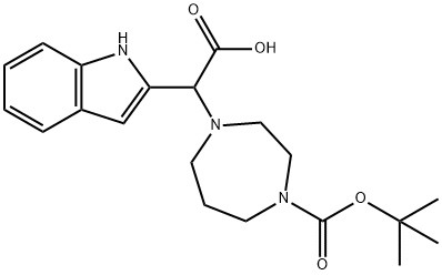 1-BOC-4-[CARBOXY-(1H-INDOL-2-YL)-METHYL]-[1,4]DIAZEPANE Struktur