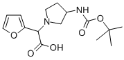 (3-BOC-AMINO-PYRROLIDIN-1-YL)-FURAN-2-YL-ACETIC ACID Struktur