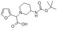 (3-BOC-AMINO-PIPERIDIN-1-YL)-FURAN-2-YL-ACETIC ACID Struktur