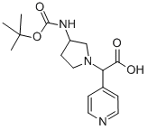 (3-BOC-AMINO-PYRROLIDIN-1-YL)-PYRIDIN-4-YL-ACETIC ACID Struktur