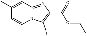 3-IODO-7-METHYL-IMIDAZO[1,2-A]PYRIDINE-2-CARBOXYLIC ACID ETHYL ESTER Struktur