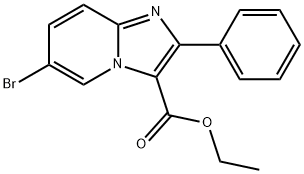 6-BROMO-2-PHENYL-IMIDAZO[1,2-A]PYRIDINE-3-CARBOXYLIC ACID ETHYL ESTER Struktur