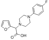 [4-(4-FLUORO-PHENYL)-PIPERAZIN-1-YL]-FURAN-2-YL-ACETIC ACID Struktur