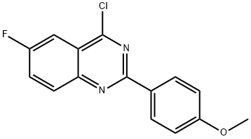 4-CHLORO-6-FLUORO-2-(4-METHOXY-PHENYL)-QUINAZOLINE Struktur