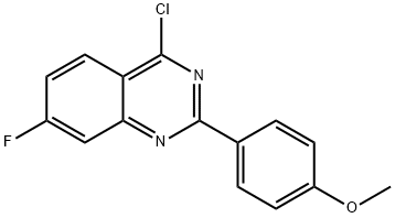 4-CHLORO-7-FLUORO-2-(4-METHOXY-PHENYL)-QUINAZOLINE Struktur