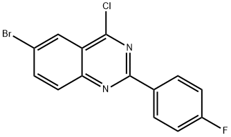 6-BROMO-4-CHLORO-2-(4-FLUORO-PHENYL)-QUINAZOLINE Struktur