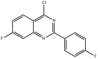 4-CHLORO-7-FLUORO-2-(4-FLUORO-PHENYL)-QUINAZOLINE Struktur