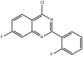 4-CHLORO-7-FLUORO-2-(2-FLUORO-PHENYL)-QUINAZOLINE Struktur