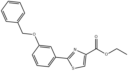 2-(3-BENZYLOXY-PHENYL)-THIAZOLE-4-CARBOXYLIC ACID ETHYL ESTER Struktur