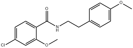 4-CHLORO-2-METHOXY-N-[2-(4-METHOXY-PHENYL)-ETHYL]-BENZAMIDE Struktur