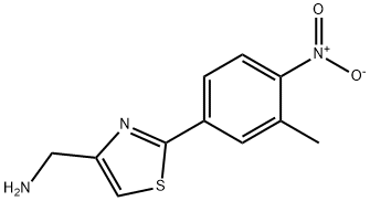 C-[2-(3-METHYL-4-NITRO-PHENYL)-THIAZOL-4-YL]-METHYLAMINE Struktur