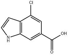 1H-Indole-6-carboxylic acid, 4-chloro- Struktur