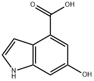 6-羥基-1H-吲哚-4-羧酸 結構式