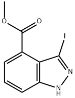 3-IODO-4-(1H)INDAZOLE CARBOXYLIC ACID METHYL ESTER Struktur