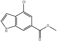 1H-Indole-6-carboxylic acid, 4-chloro-, Methyl ester Struktur