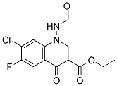 ethyl 7-chloro-6-fluoro-1-(formylamino)-1,4-dihydro-4-oxoquinoline-3-carboxylate Struktur