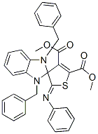 (Z)-DIMETHYL 1,3-DIBENZYL-2'-(PHENYLIMINO)-1,3-DIHYDRO-2'H-SPIRO[BENZO[D]IMIDAZOLE-2,3'-THIOPHENE]-4',5'-DICARBOXYLATE Struktur