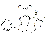 (Z)-(DIMETHYL 1,4-DIETHYL-6-PHENYLIMINO)-7-THIA-1,4-DIAZASPIRO[4.4]NON-8-ENE-8,9-DICARBOXYLATE Struktur