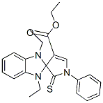 ETHYL 1,3-DIETHYL-1'-PHENYL-2'-THIOXO-1,1',2',3-TETRAHYDROSPIRO[BENZO[D]IMIDAZOLE-2,3'-PYRROLE]-4'-CARBOXYLATE Struktur