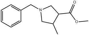 METHYL-1-BENZYL-4-METHYL-PYRROLIDINE-3-CARBOXYLATE Struktur