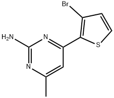 4-(3-BROMO-2-THIENYL)-6-METHYL-2-PYRIMIDINAMINE Struktur