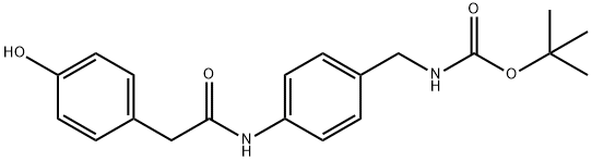 {4-[2-(4-HYDROXY-PHENYL)-ACETYLAMINO]-BENZYL}-CARBAMIC ACID TERT-BUTYL ESTER
 Struktur