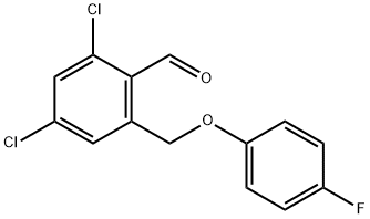 2,4-DICHLORO-6-(4-FLUORO-PHENOXYMETHYL)-BENZALDEHYDE
 price.