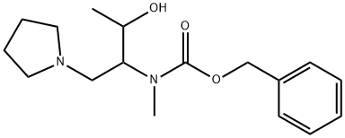 1-PYRROLIDIN-2-(N-CBZ-N-METHYL)AMINO-3-HYDROXYL-BUTANE
 Struktur